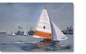 Sail boat painting